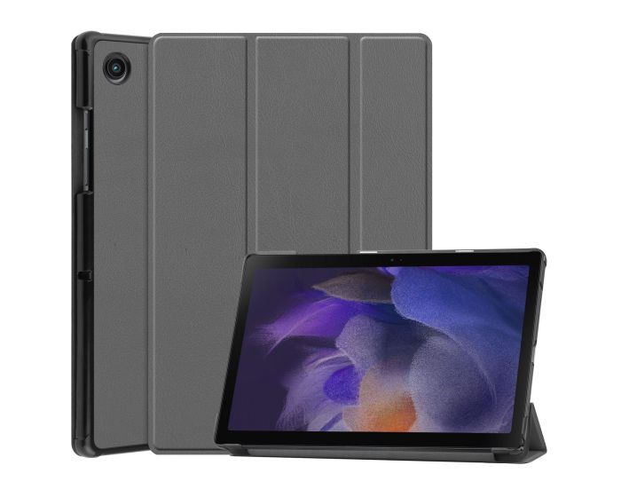 Tri-Fold Book Case με δυνατότητα Stand - Grey (Samsung Galaxy Tab A8 10.5)