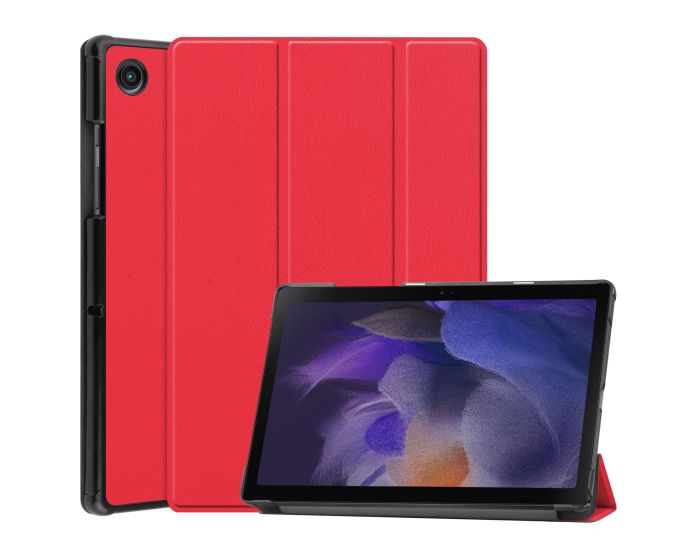 Tri-Fold Book Case με δυνατότητα Stand - Red (Samsung Galaxy Tab A8 10.5)