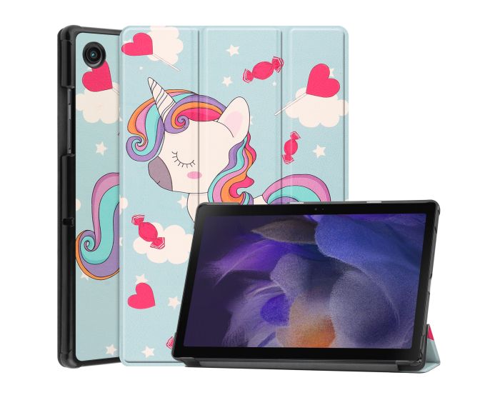 Tri-Fold Book Case με δυνατότητα Stand - Unicorn (Samsung Galaxy Tab A8 10.5)