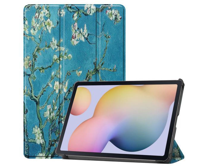 Tri-Fold Book Case με δυνατότητα Stand - White Blossom (Samsung Galaxy Tab S7 / S8 11.0)