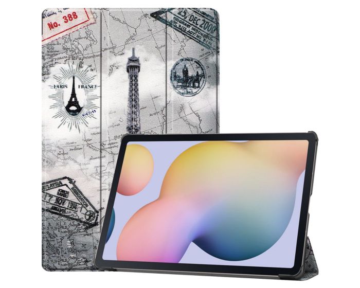 Tri-Fold Book Case με δυνατότητα Stand - Eiffel Tower (Samsung Galaxy Tab S7 Plus 12.4 / S8 Plus 12.4)