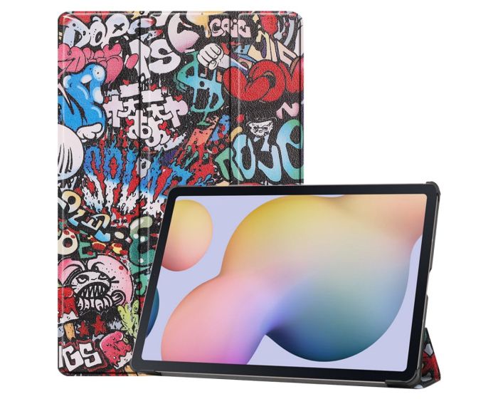 Tri-Fold Book Case με δυνατότητα Stand - Graffiti (Samsung Galaxy Tab S7 Plus 12.4 / S8 Plus 12.4)