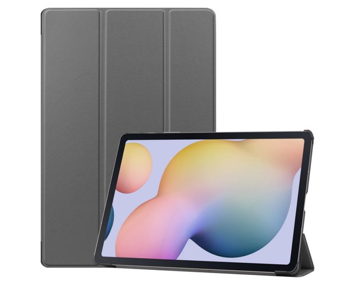 Tri-Fold Book Case με δυνατότητα Stand - Grey (Samsung Galaxy Tab S7 Plus 12.4 / S8 Plus 12.4)
