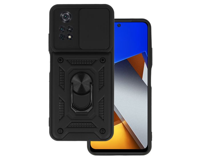 Camera Slide Hard Case Σκληρή Θήκη με Κάλυμμα Κάμερας - Black (Xiaomi Poco M4 Pro 4G)