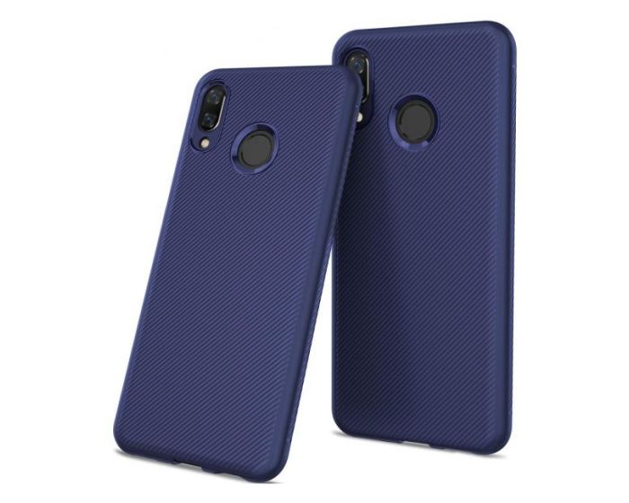 Twill Texture Soft Fitted TPU Case Dark Blue (Huawei Nova 3)