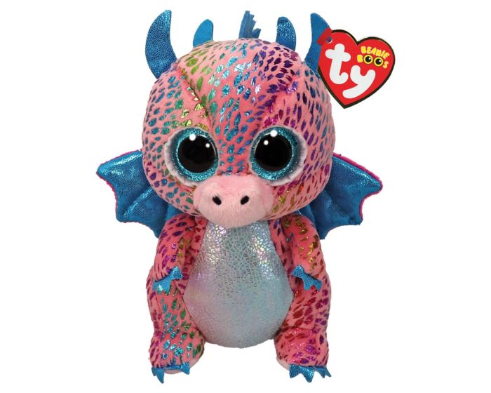 TY Beanie Boos Flint Χνουδωτός Δράκος Πολύχρωμος 15εκ