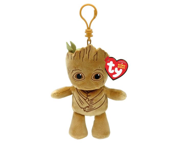 TY Beanie Babies Κλιπ Χνουδωτό Μπρελόκ Groot 8,5εκ