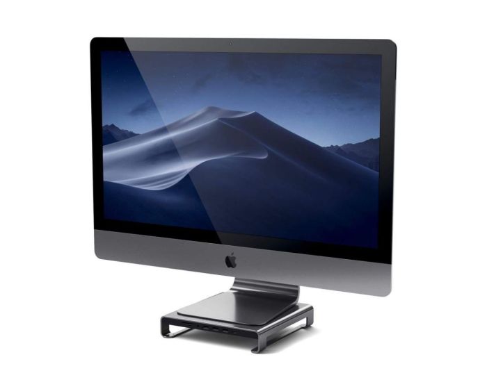 SATECHI Type-C Aluminum Monitor Stand Hub for iMac - Space Grey
