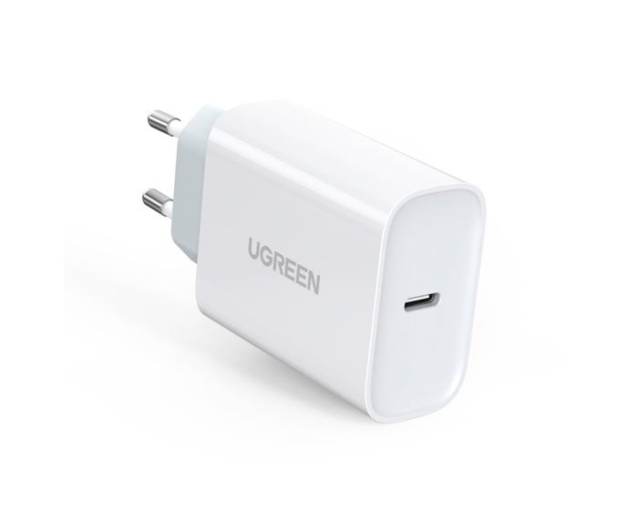 Ugreen Fast Wall Charger USB Type-C QC4.0 Power Delivery Quick Charge 30W (70161) Αντάπτορας Φόρτισης - White