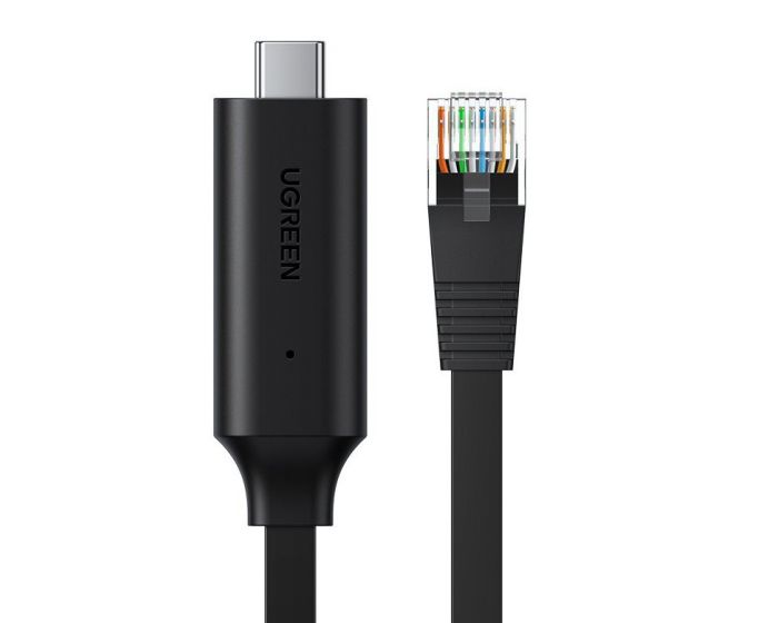 Ugreen USB Type-C to RJ45 Console Flat Cable (80186 CM204) Καλώδιο 1.5m - Black