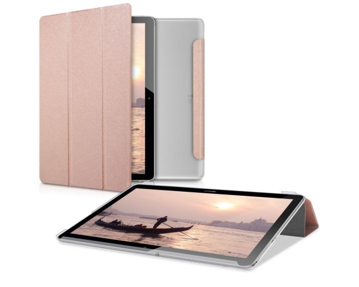 KWmobile Ultra Slim Smart Cover Case (41886.81) με δυνατότητα Stand - Rose Gold / Transparent (Huawei MediaPad T3 10 9.6'')