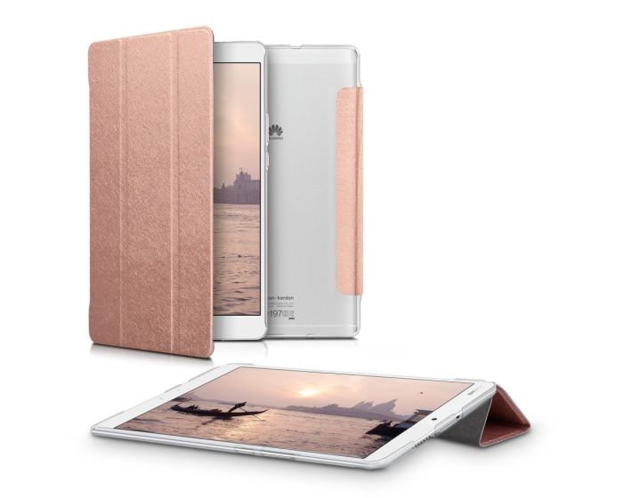 KWmobile Ultra Slim Smart Cover Case (39964.81) με δυνατότητα Stand - Rose Gold (Huawei MediaPad M3 8.4'')
