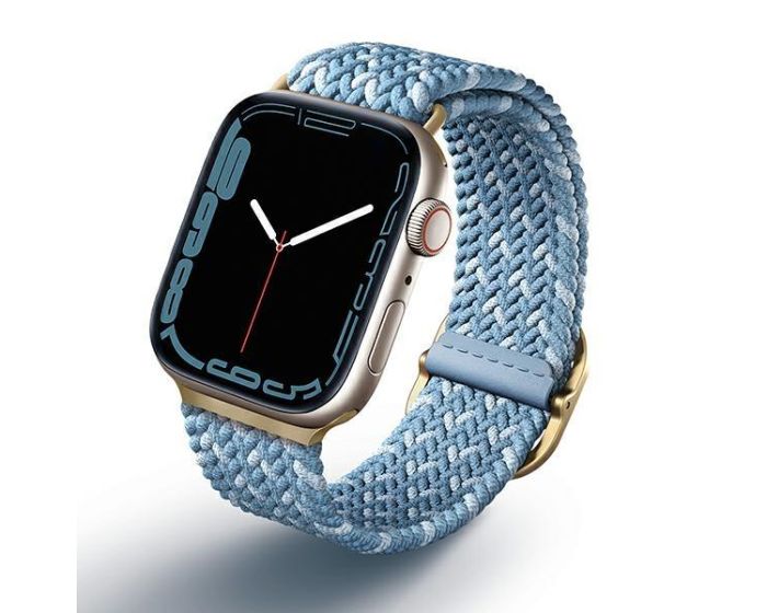 UNIQ Aspen Braided Strap Υφασμάτινο Λουράκι (Apple Watch 38/40/41mm 1/2/3/4/5/6/7/8/SE) - Modry / Cerulean Blue