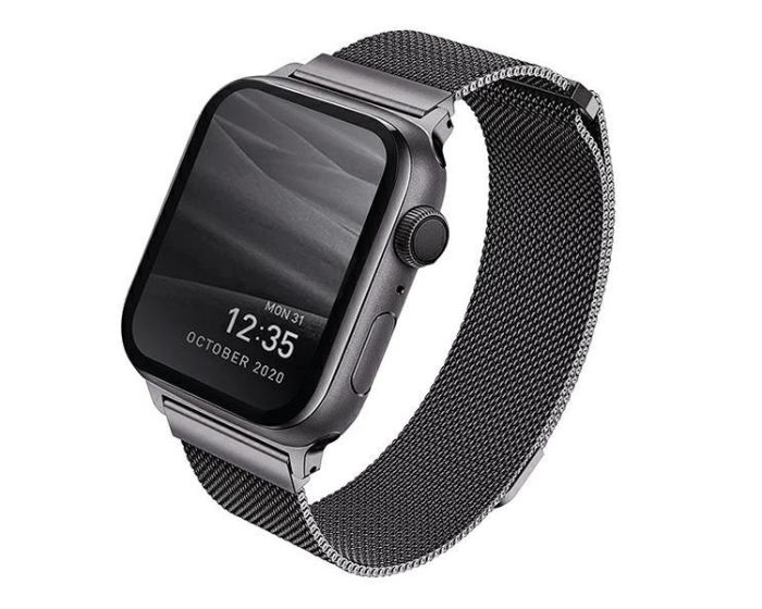 UNIQ Dante Milanese Strap Stainless Steel Graphite για Apple Watch 38/40/41mm (1/2/3/4/5/6/7/8/9/SE)