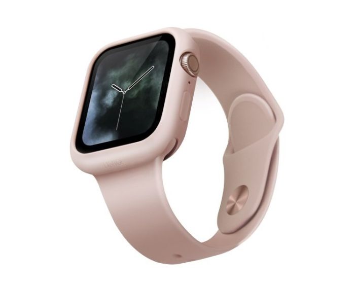 UNIQ Lino Slim Silicone Case Θήκη Σιλικόνης Pink για Apple Watch 44mm (Series 4/5/6/SE)