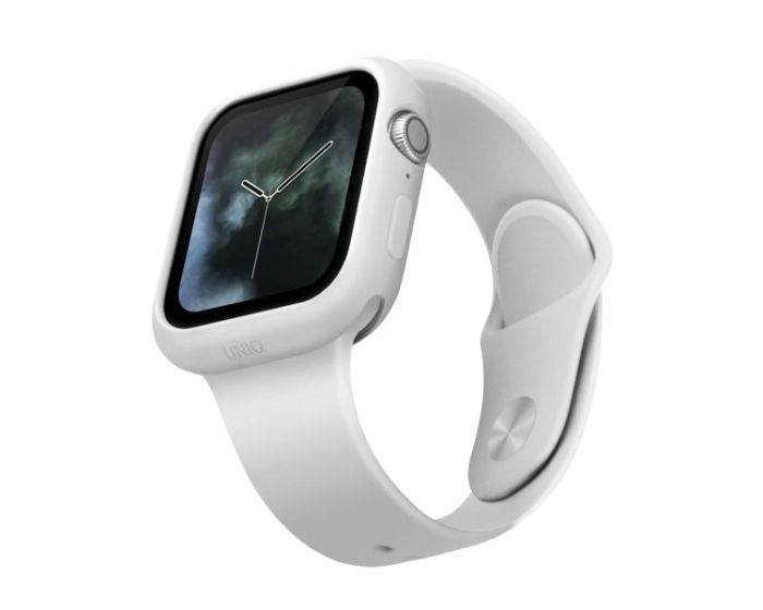UNIQ Lino Slim Silicone Case Θήκη Σιλικόνης White για Apple Watch 44mm (Series 4/5/6/SE)