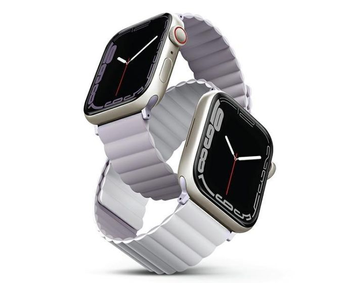 UNIQ Revix Silicone Magnetic Loop Strap Lilac / White - Apple Watch 42/44/45/49mm (1/2/3/4/5/6/7/8/SE/ULTRA)