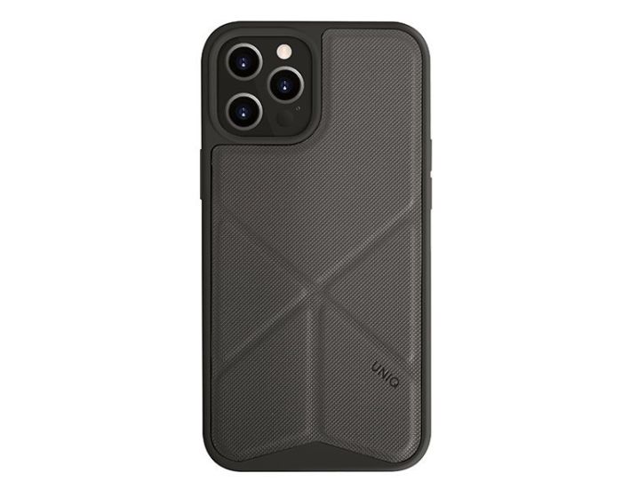 UNIQ Transforma Stand Case Charcoal Grey (iPhone 12 / 12 Pro)
