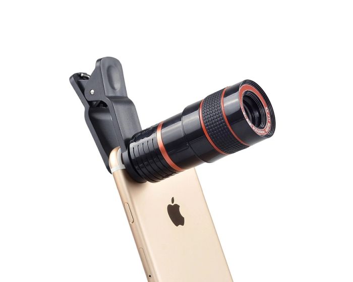 Universal Telescopic Zoom Lens x8 Τηλεσκοπικός Φακός για Smartphone