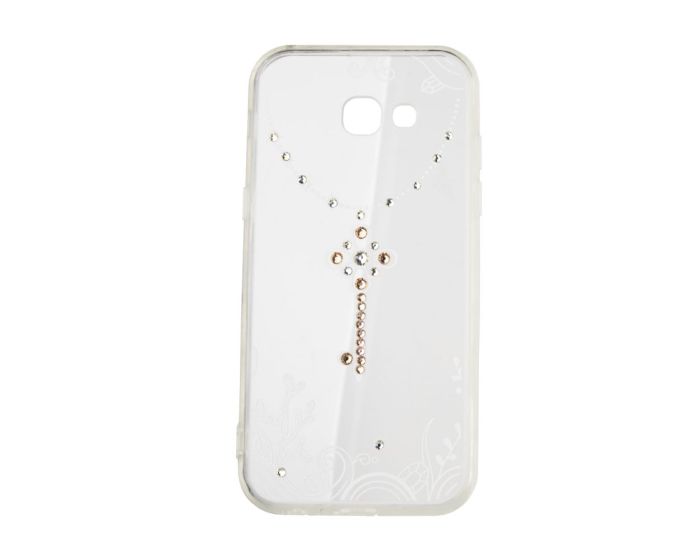 VENNUS ART Strass TPU Case Θήκη Σιλικόνης με Στρας - Keychain White (Samsung Galaxy A3 2017)