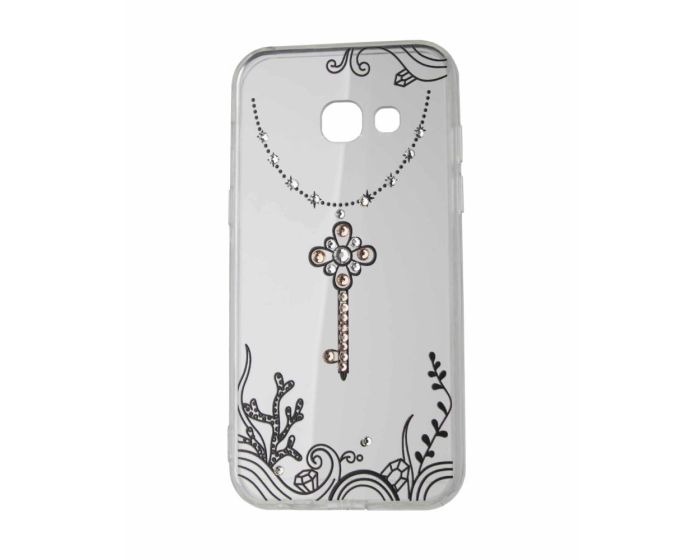 VENNUS ART Strass TPU Case Θήκη Σιλικόνης με Στρας - Keychain Black (Samsung Galaxy A3 2017)