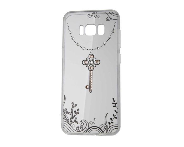 VENNUS ART Strass TPU Case Θήκη Σιλικόνης με Στρας -Keychain Black (Samsung Galaxy S8 Plus)