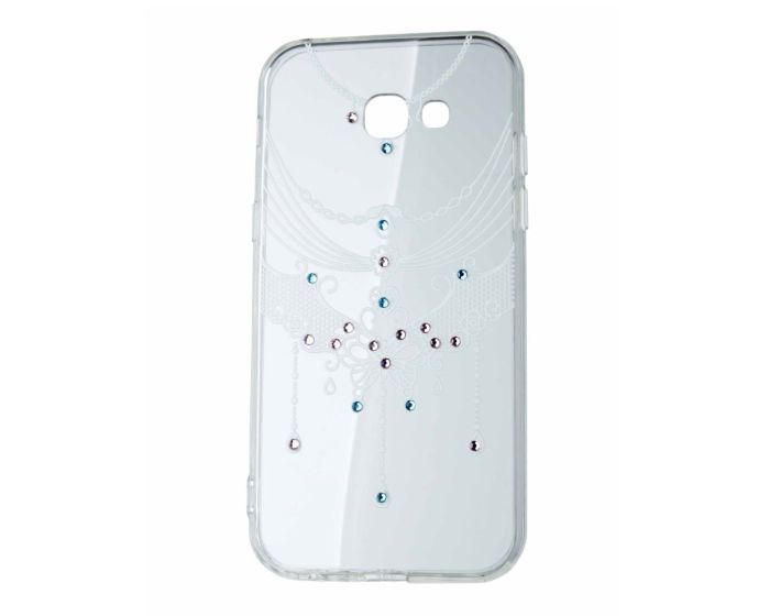 VENNUS ART Strass TPU Case Θήκη Σιλικόνης με Στρας - Decoration White (Samsung Galaxy A3 2017)