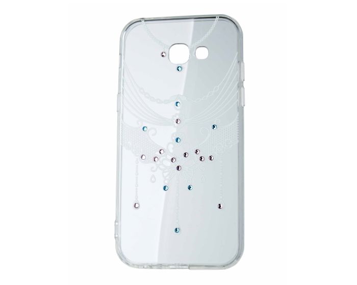 VENNUS ART Strass TPU Case Θήκη Σιλικόνης με Στρας - Decoration White (Samsung Galaxy A5 2017)