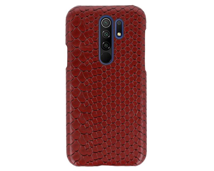 Vennus Wild Case PU Leather Σκληρή Θήκη Design 3 Dark Red (Xiaomi Redmi 9)