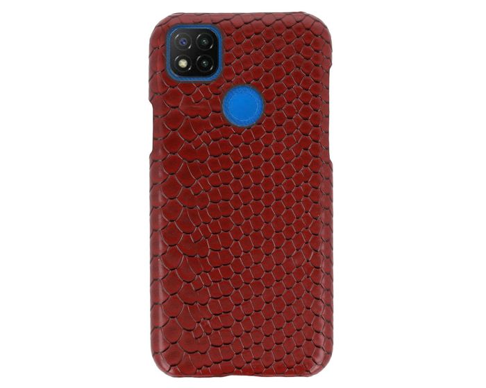 Vennus Wild Case PU Leather Σκληρή Θήκη Design 3 Dark Red (Xiaomi Redmi 9C / 9C NFC)