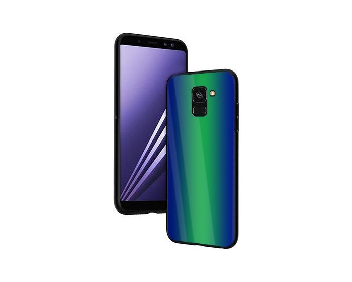 Vennus Glass Reflect Case Πράσινο / Μπλε (Samsung Galaxy A8 Plus 2018)