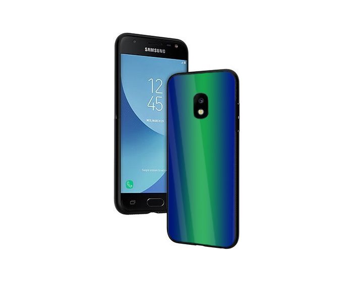 Vennus Glass Reflect Case Πράσινο / Μπλε (Samsung Galaxy J3 2017)