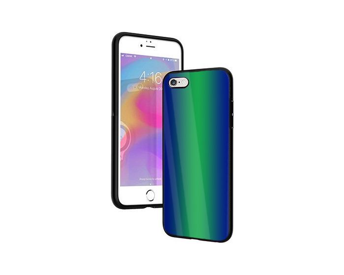Vennus Glass Reflect Case Πράσινο / Μπλε (iPhone 7 / 8 / SE 2020 / 2022)