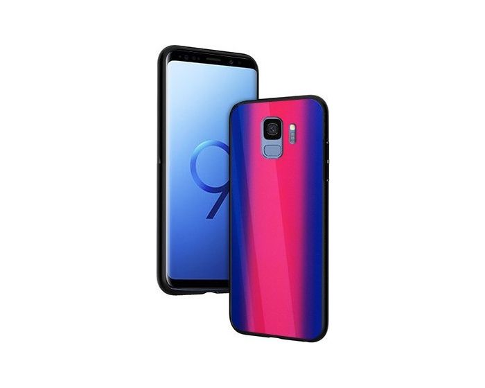 Vennus Glass Reflect Case Φούξια / Μπλε (Samsung Galaxy S9)