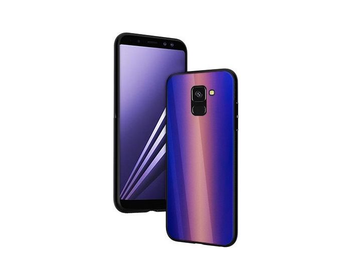 Vennus Glass Reflect Case Κίτρινο / Μπλε (Samsung Galaxy A8 Plus 2018)
