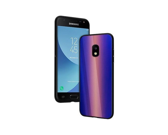 Vennus Glass Reflect Case Κίτρινο / Μπλε (Samsung Galaxy J5 2017)