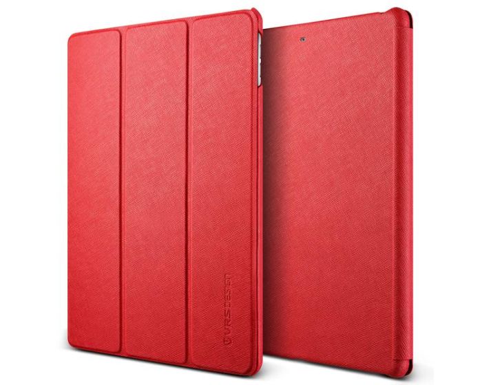 Verus Saffiano Diary Smart Cover Case (VRSIPN-SFARD) με δυνατότητα Stand Red (iPad 9.7'' 2017 / 2018)