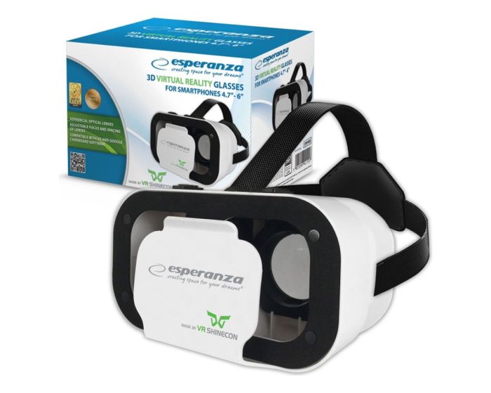 Esperanza EMV400 Shinecon VR Glasses Headset για Κινητά από 4.7" έως 6"