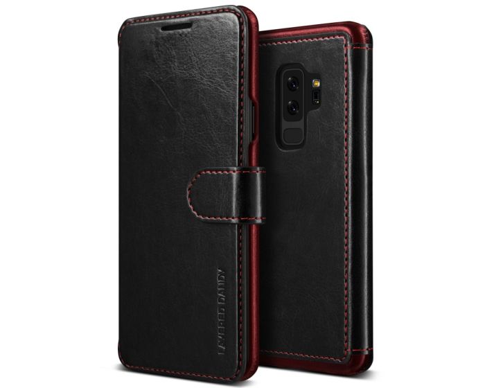 VRS Dandy Layered Wallet Case PU Leather Θήκη Πορτοφόλι Black (Samsung Galaxy S9 Plus)
