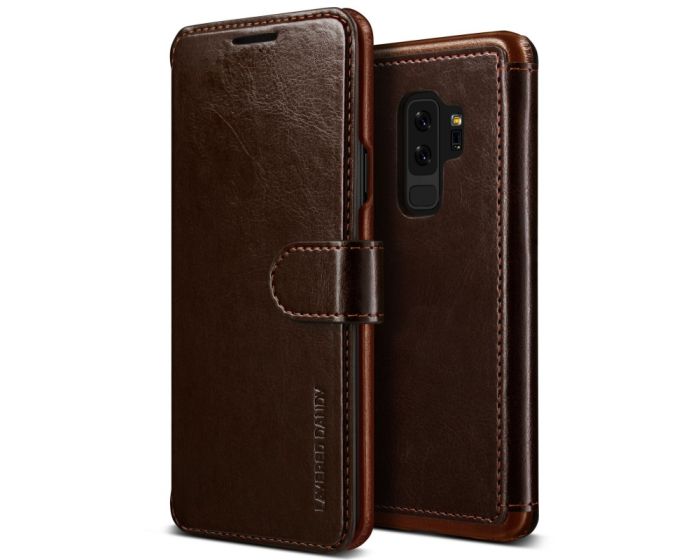 VRS Dandy Layered Wallet Case PU Leather Θήκη Πορτοφόλι Brown (Samsung Galaxy S9 Plus)