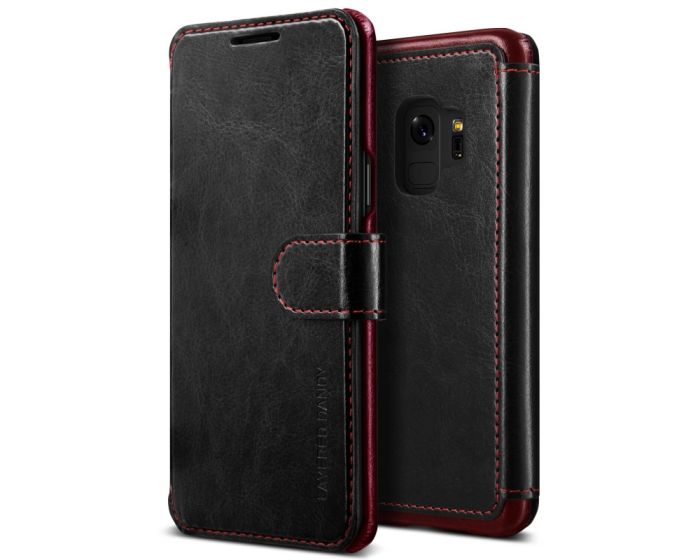 VRS Dandy Layered Wallet Case PU Leather Θήκη Πορτοφόλι Black (Samsung Galaxy S9)
