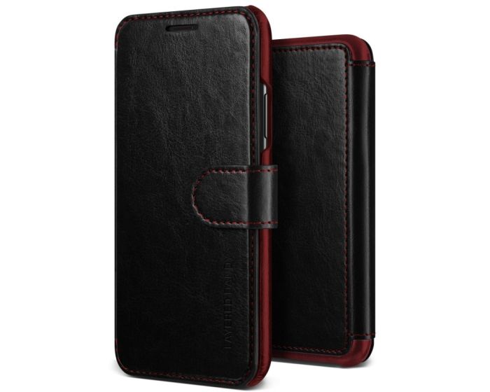VRS Dandy Layered Wallet Case PU Leather Θήκη Πορτοφόλι Black (iPhone X / Xs)
