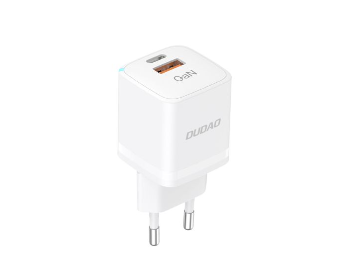 Dudao A13ProEU Fast Wall Charger 33W GaN USB / Type-C PPS  Αντάπτορας Φόρτισης - White