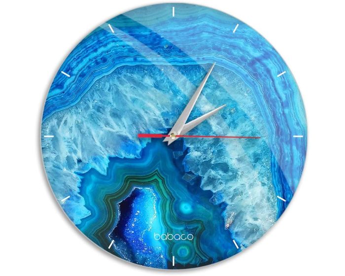 Babaco Wall Clock Acrylic Glossy Abstract 001 (BWCABS002) Ρολόι Τοίχου - Blue