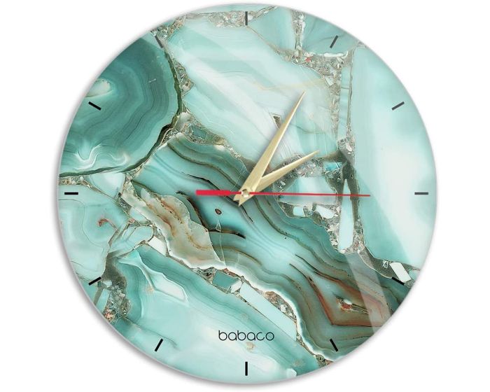 Babaco Wall Clock Acrylic Glossy Abstract 003 (BWCABS022) Ρολόι Τοίχου - Green