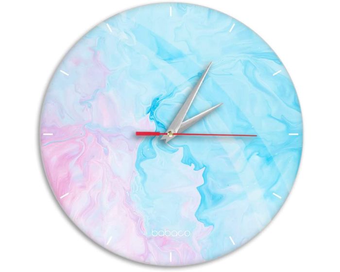 Babaco Wall Clock Acrylic Glossy Abstract 013 (BWCABS062) Ρολόι Τοίχου - Blue / Pink