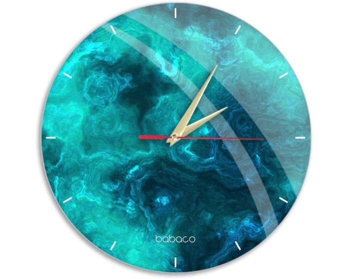 Babaco Wall Clock Glossy Abstract 015 (BWCABS082) Ρολόι Τοίχου - Blue