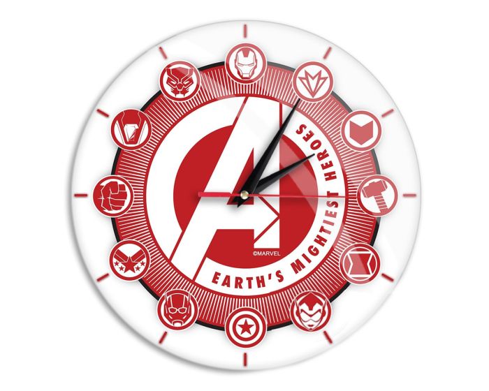 Babaco Wall Clock Avengers 005 (MWCAVEN082) Ρολόι Τοίχου - White
