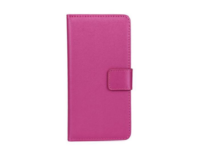 Wallet Case Θήκη Πορτοφόλι με Δυνατότητα Stand + Μεμβράνη Οθόνης Φούξια (HTC One A9)