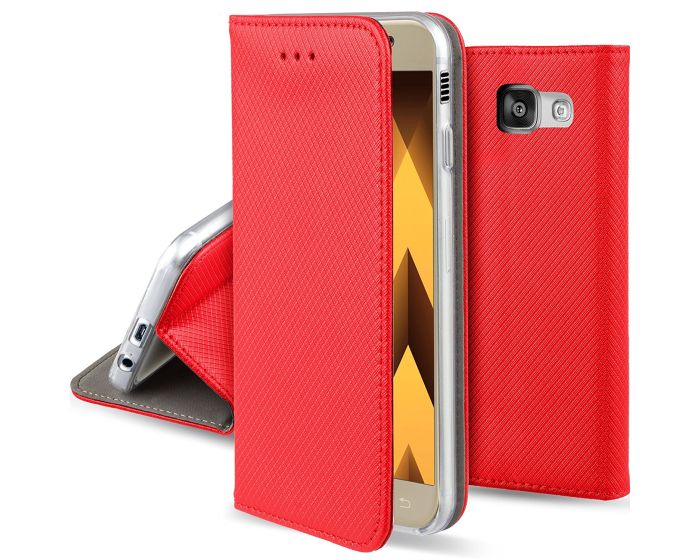 Forcell Smart Book Case με Δυνατότητα Stand Θήκη Πορτοφόλι Κόκκινη (Samsung Galaxy A5 2017)